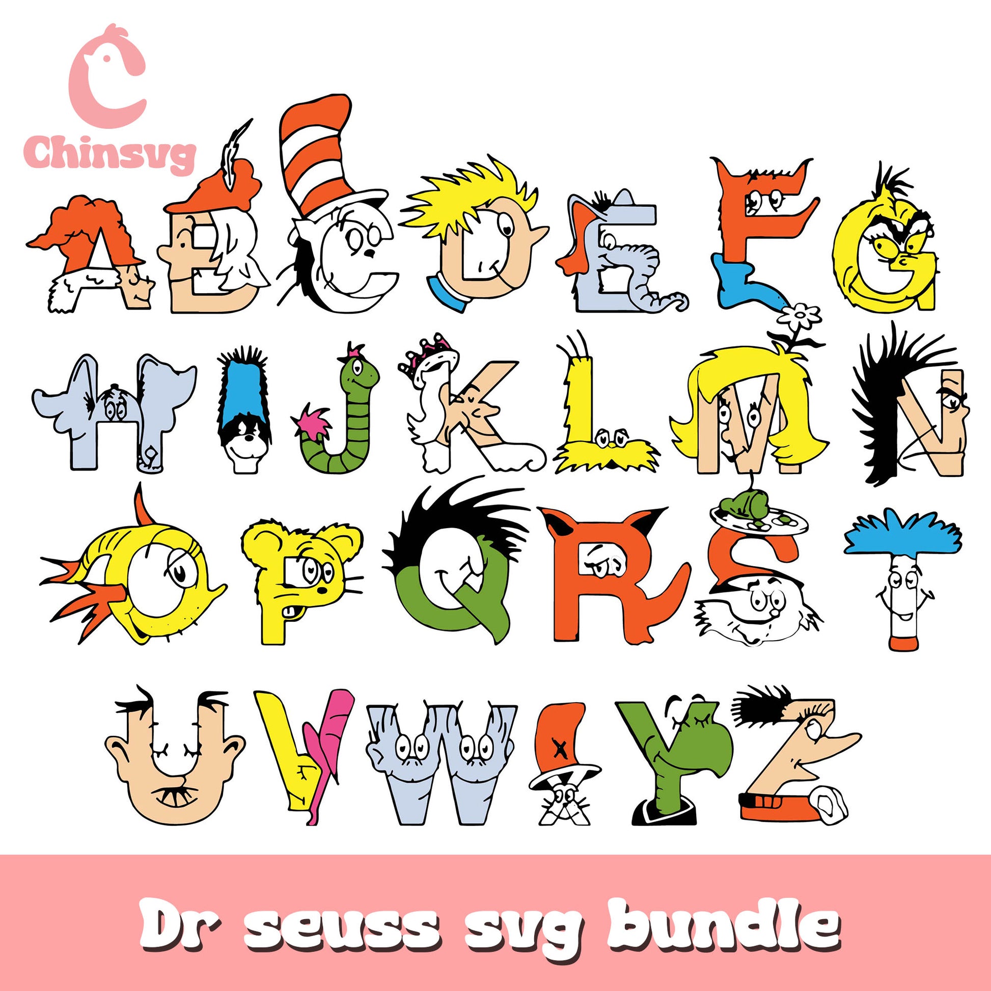 Dr seuss font​ design bundle svg, dr seuss fonts​ svg, dr seuss svg