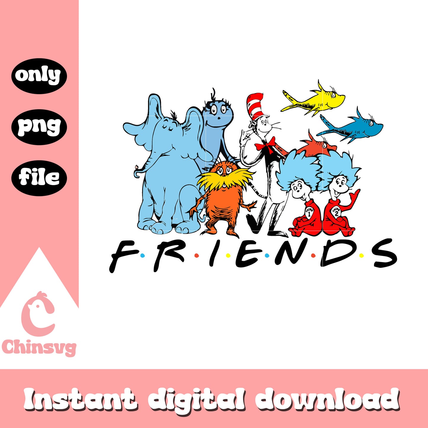 Dr seuss friends png, dr seuss cartoon png, friends png