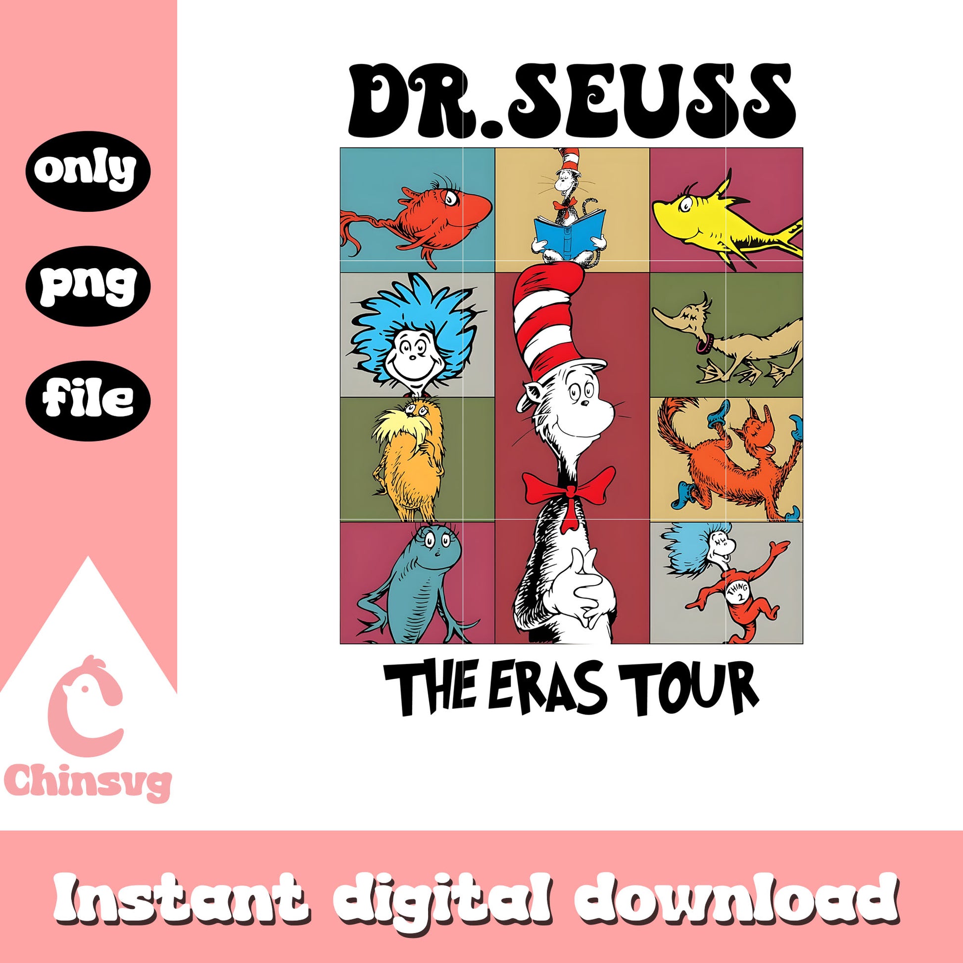 Dr seuss the eras tour png, the eras tour png, cat in the hat png