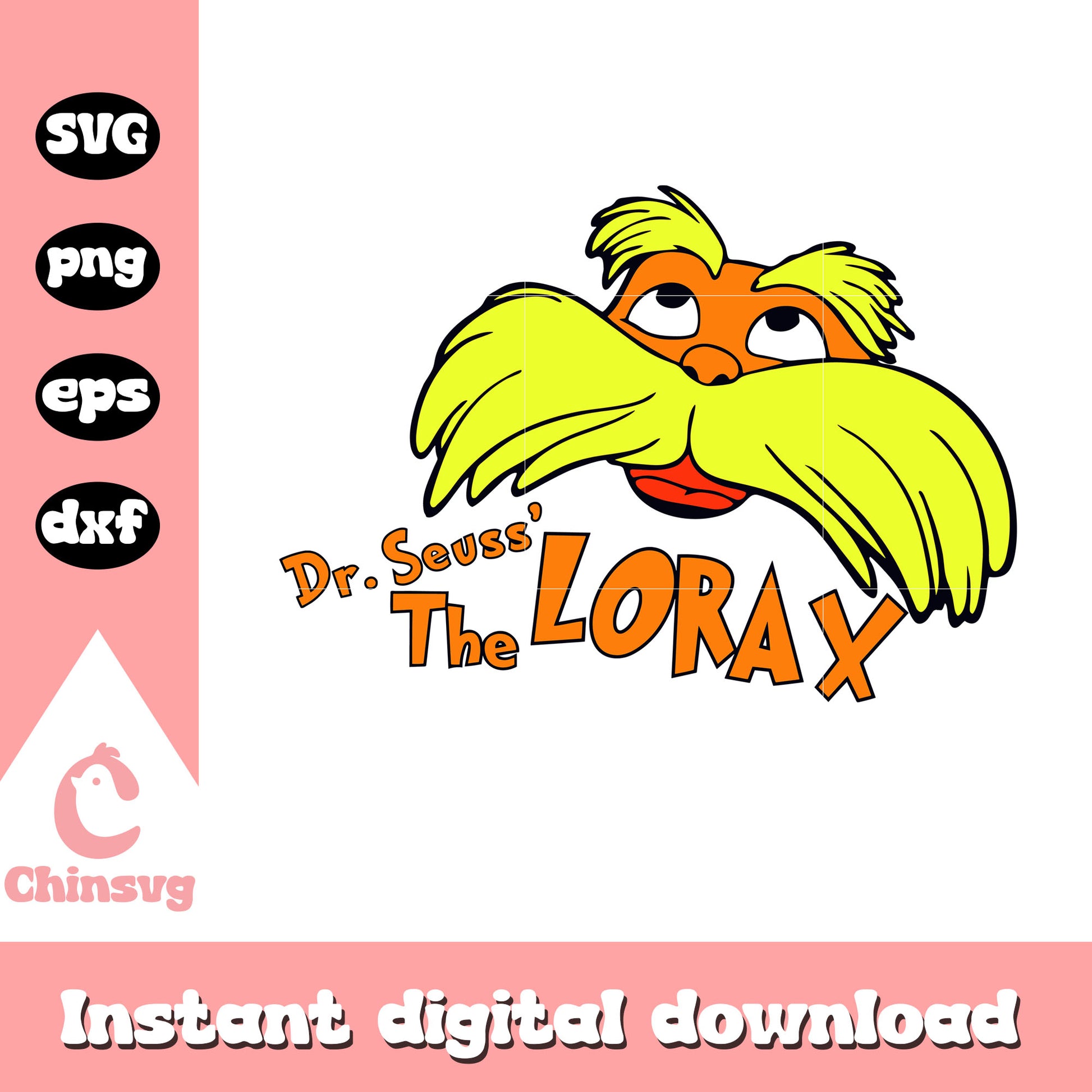 Dr seuss the lorax face svg, the lorax svg, dr seuss cast svg