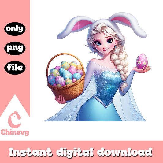 Elsa bunny easter eggs png, easter bunny png, disney princess png