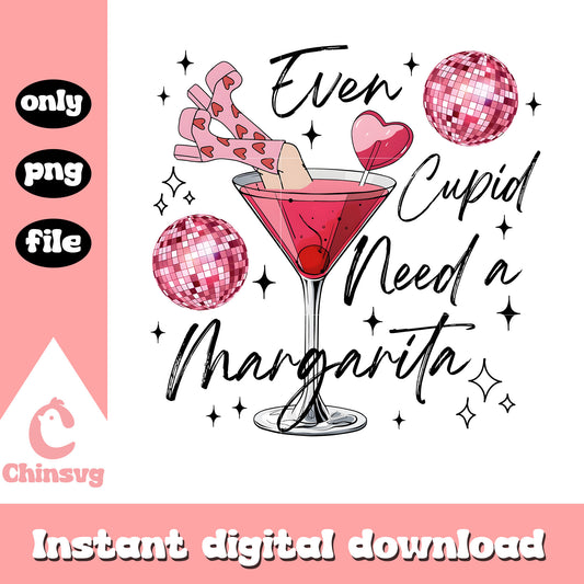 Even cupid needs a margarita png, valentine's day cocktails png