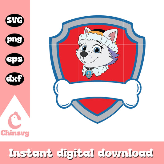 Everest and bone logo paw patrol svg, paw patrol svg, logo png