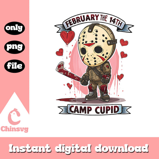 February the 14th camp cupid png, Jason Voorhees characters png