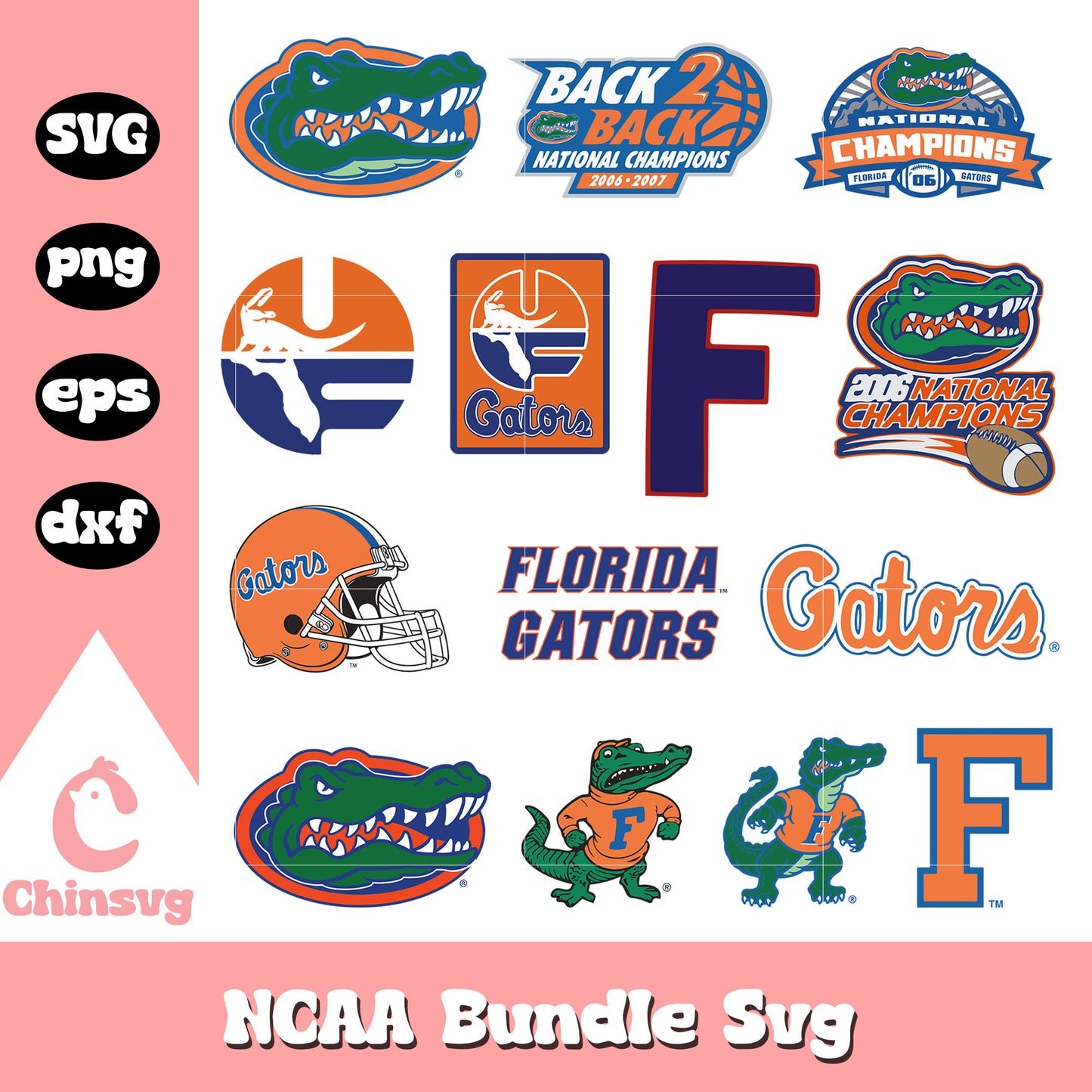 Florida Gators logo bundle design svg, logo ncaa​ svg