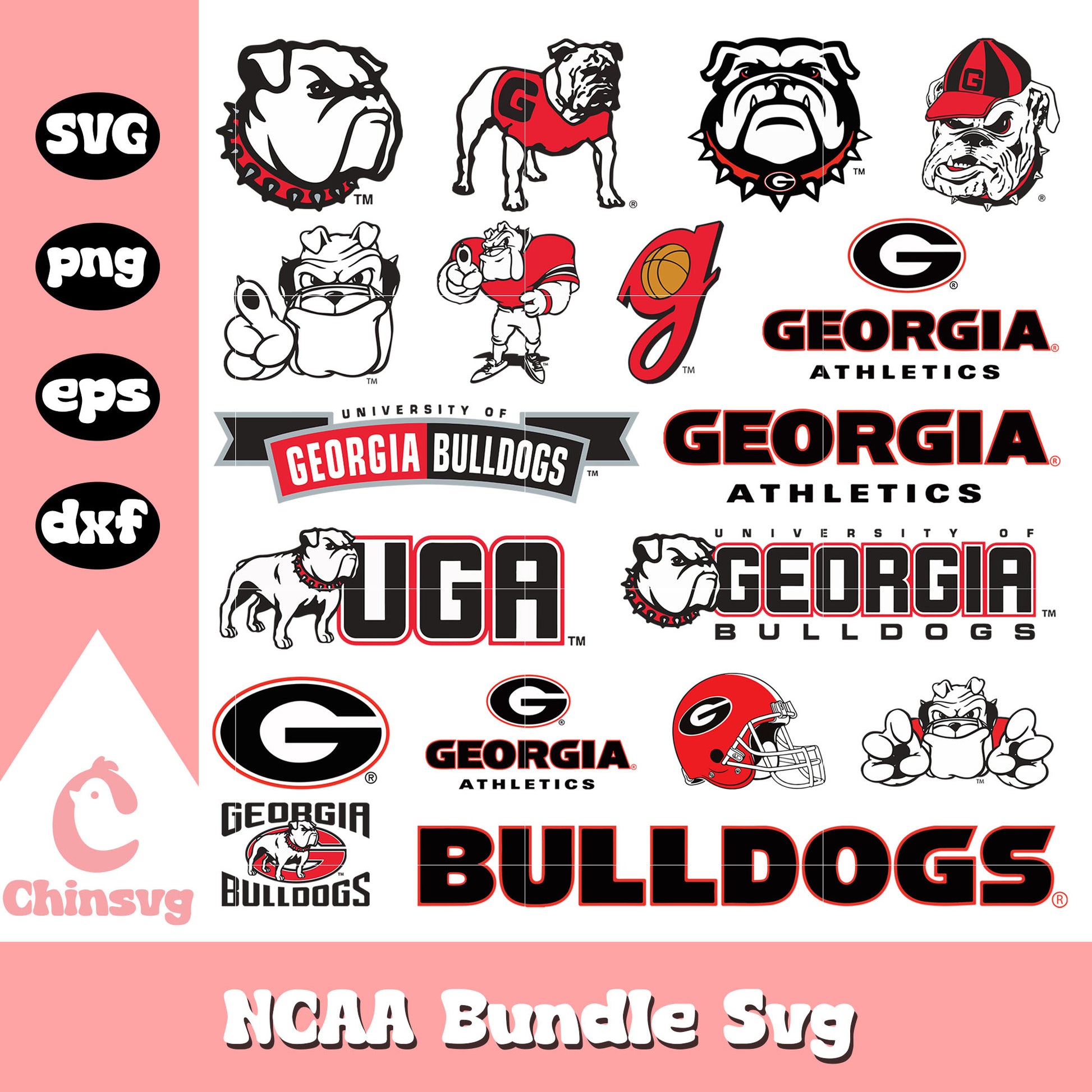 Georgia Bulldogs Ncaa logo bundle svg, georgia bulldogs​ svg