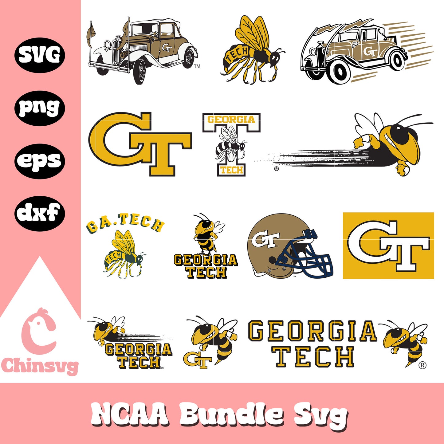 Georgia Tech Ncaa logo bundle svg, georgia tech football​ svg