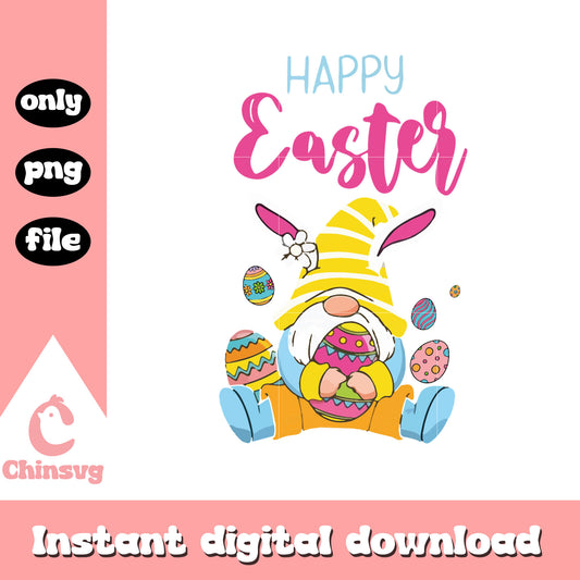 Gnome bunny happy easter png, happy easter gnomes​ png, gnome png