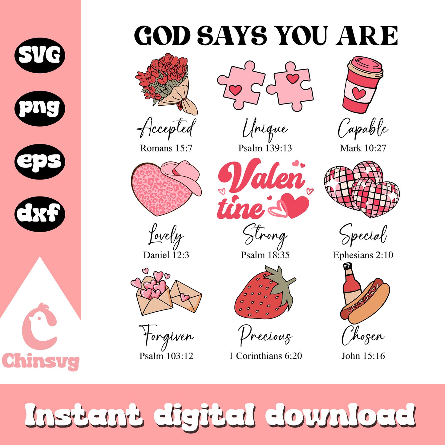 God says you are valentine svg, god says you are svg, valentine svg.png