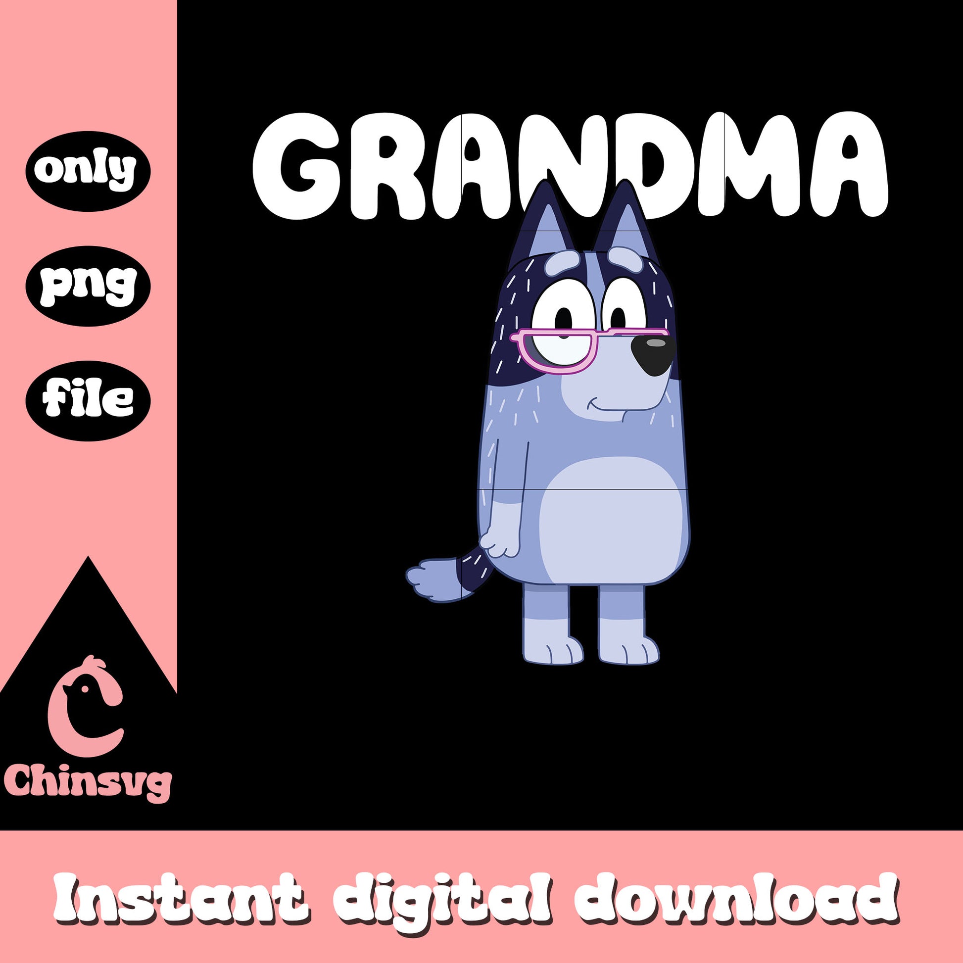 Grandma character png, bluey png, cartoon characters png