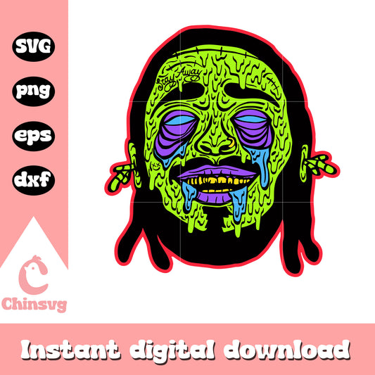 Green face horror svg, zombie tyler the creator svg, Zombie svg