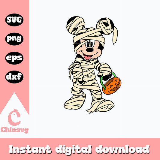 Mickey mouse mummy Svg, Halloween svg