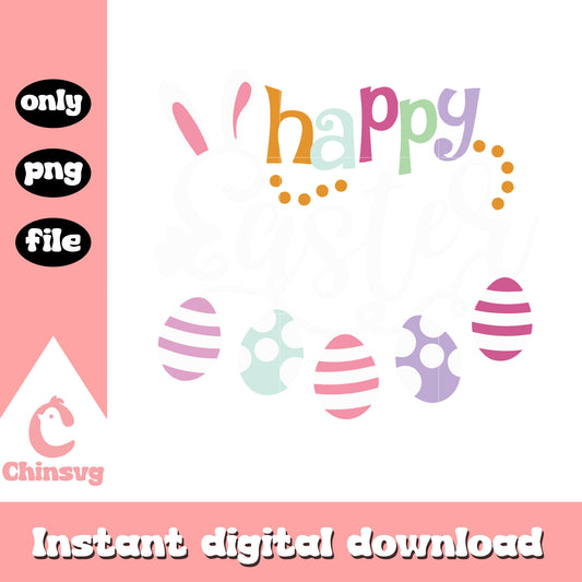 Happy easter font design png, happy easter day​ png, easter png