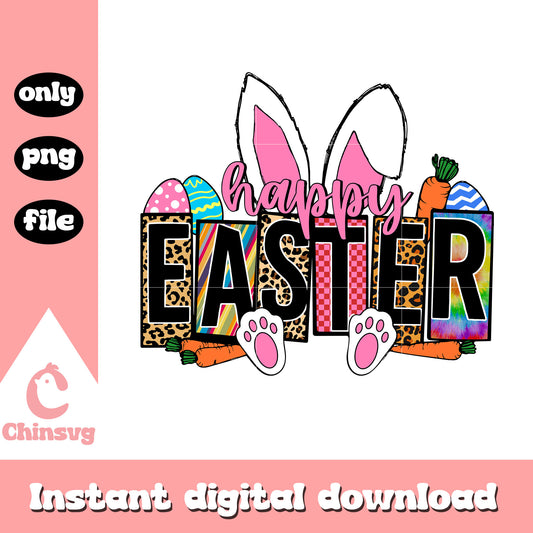 Happy easter leopard logo design png, happy easter clipart​ png