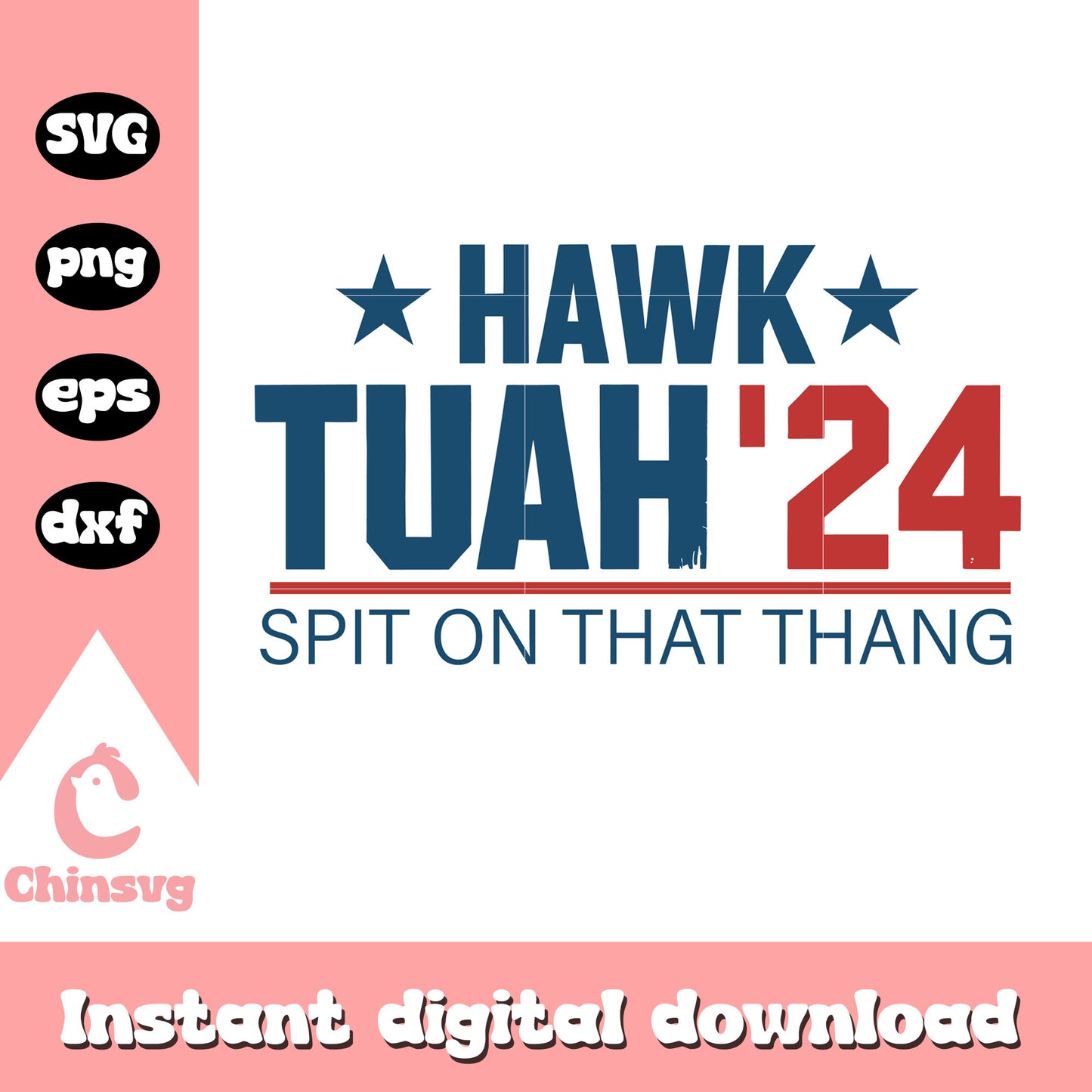 Hawk tuah 24 spit on that thang logo svg, hawk tuah 2024​ svg