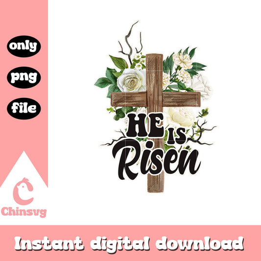 He is resen easter day png, happy easter png, easter cross png