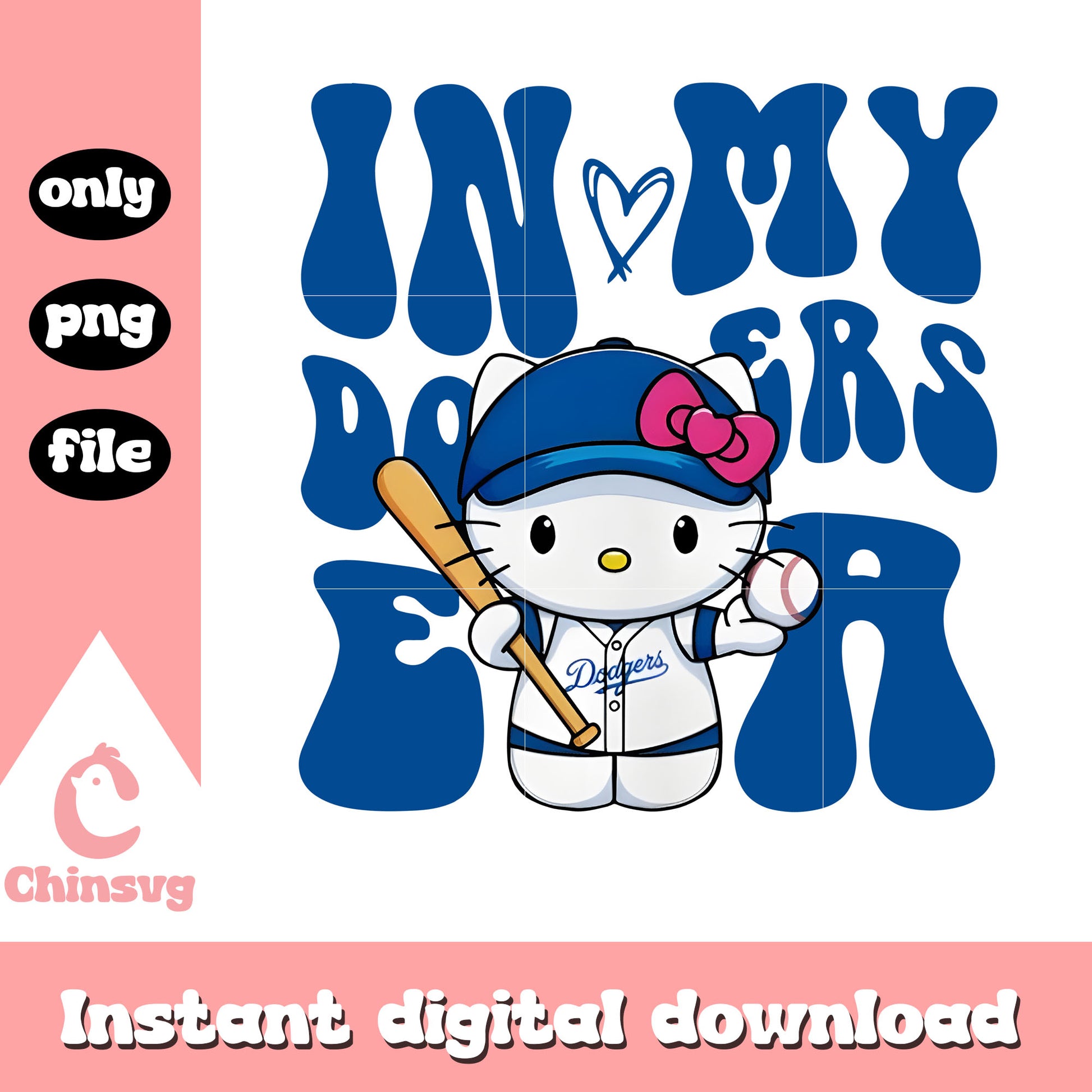 Hello Kitty In My Dodgers Era png, Los Angeles Dodgers png