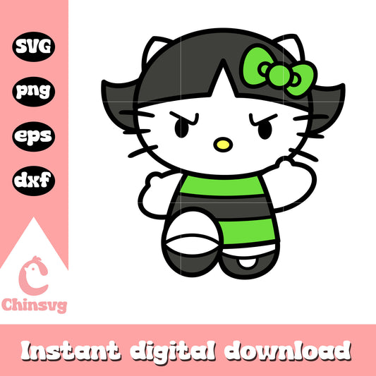 Hello Kitty buttercup svg, hello kitty svg, powerpuff girls svg