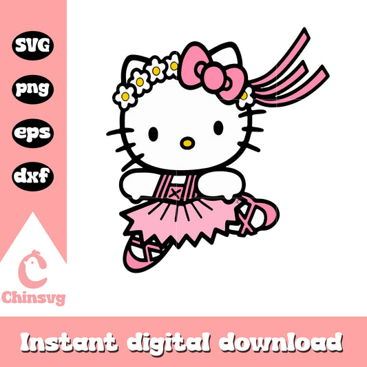 Hello Kitty dancing svg, sanrio hello kitty svg, sanrio cartoon svg