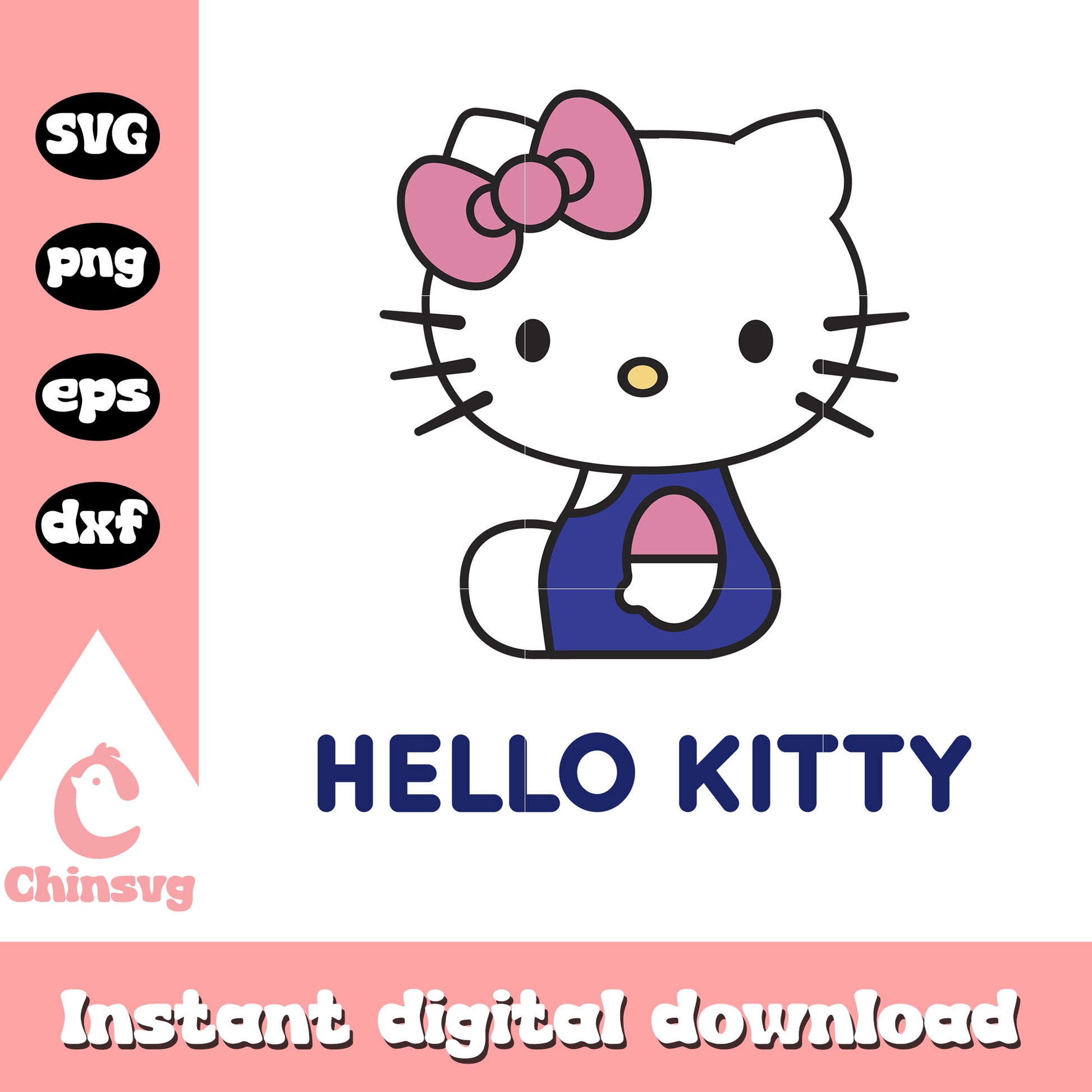 Hello kitty cartoon cat svg file, hello kitty cat​ svg, hello kitty svg