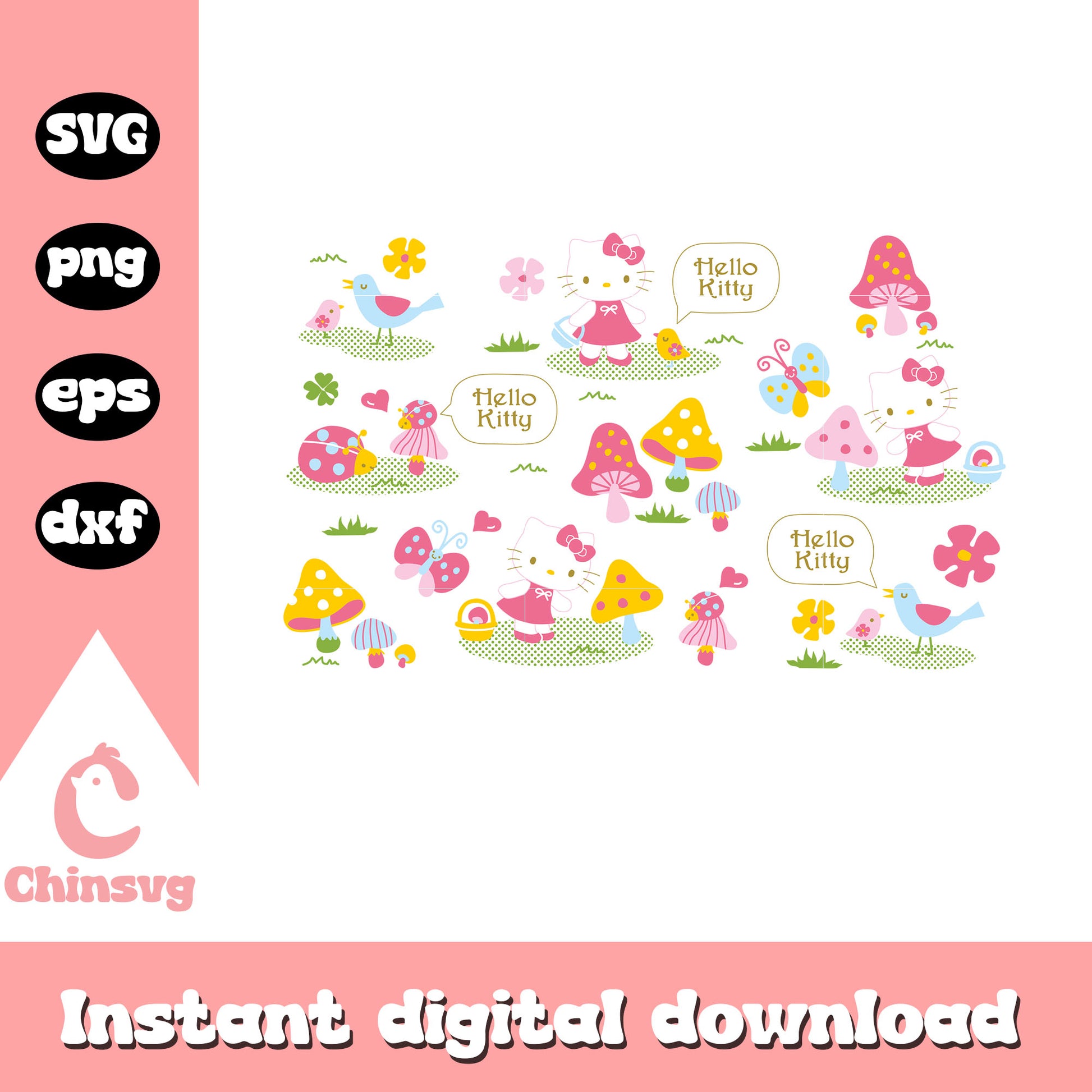 Hello kitty cat sanrio design svg, hello kitty cat svg, hello kitty svg