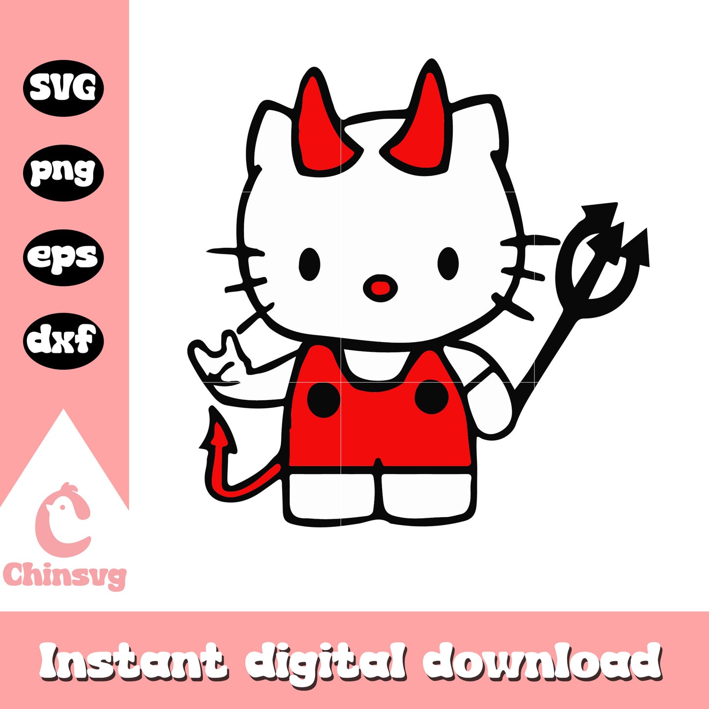 Hello kitty devil cartoon svg, hello kitty cartoon svg, kitty cat svg