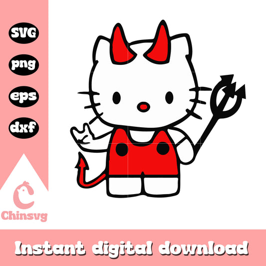 Hello kitty devil design svg, hello kitty svg, devil​ svg