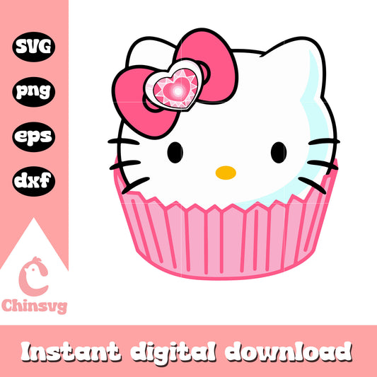 Hello kitty face cake svg, hello kitty svg, sanrio cartoon svg