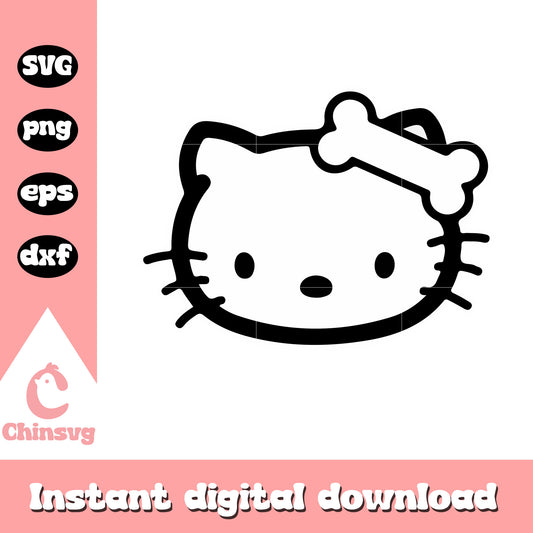 Hello kitty face design svg, hello kitty svg, sanrio cartoon svg