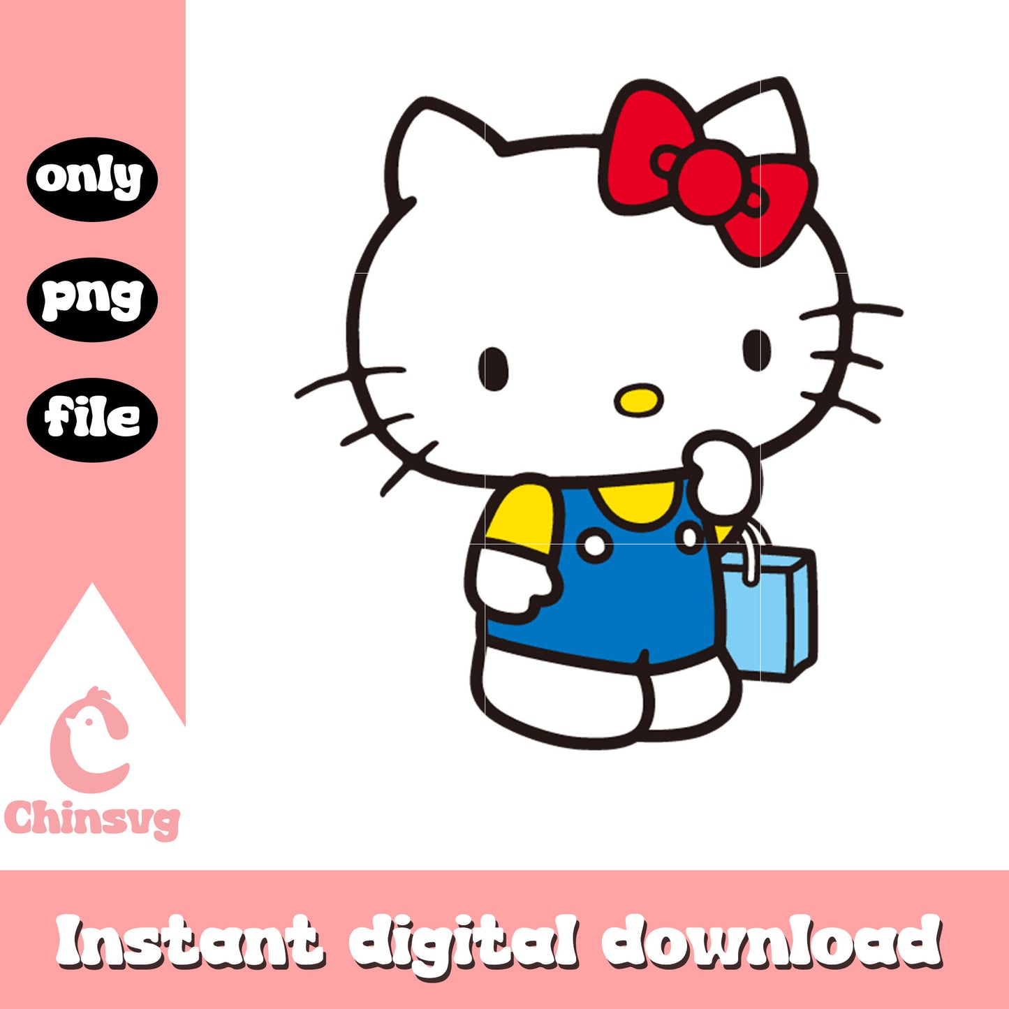 Hello kitty going shopping png, hello kitty cat png, hello kitty png