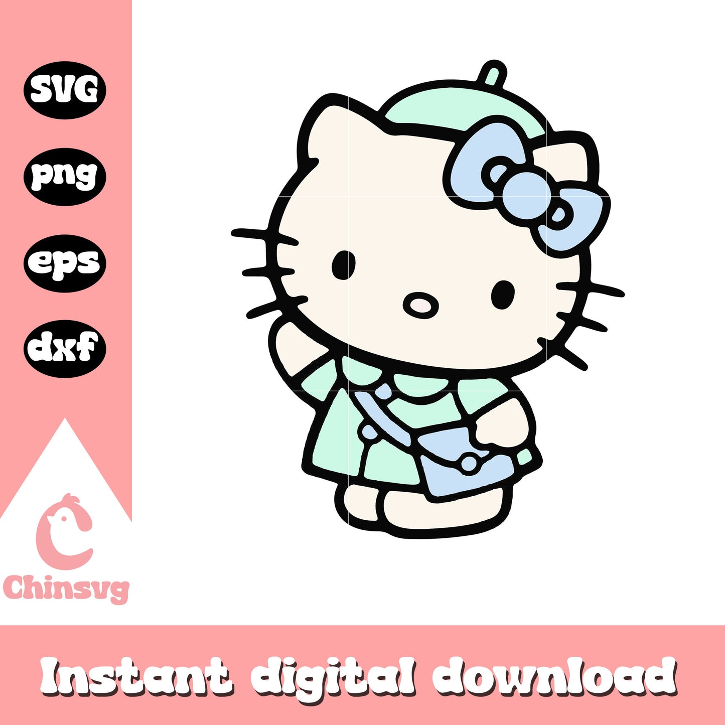 Hello kitty hang out costume svg, hello kitty costume svg