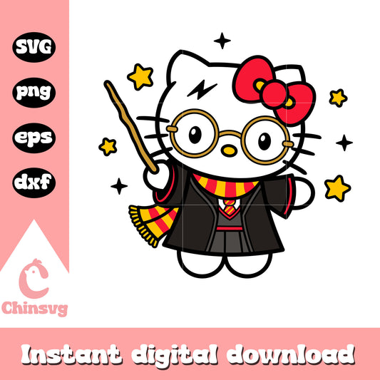 Hello kitty harry potter svg, sanrio hello kitty, harry potter svg