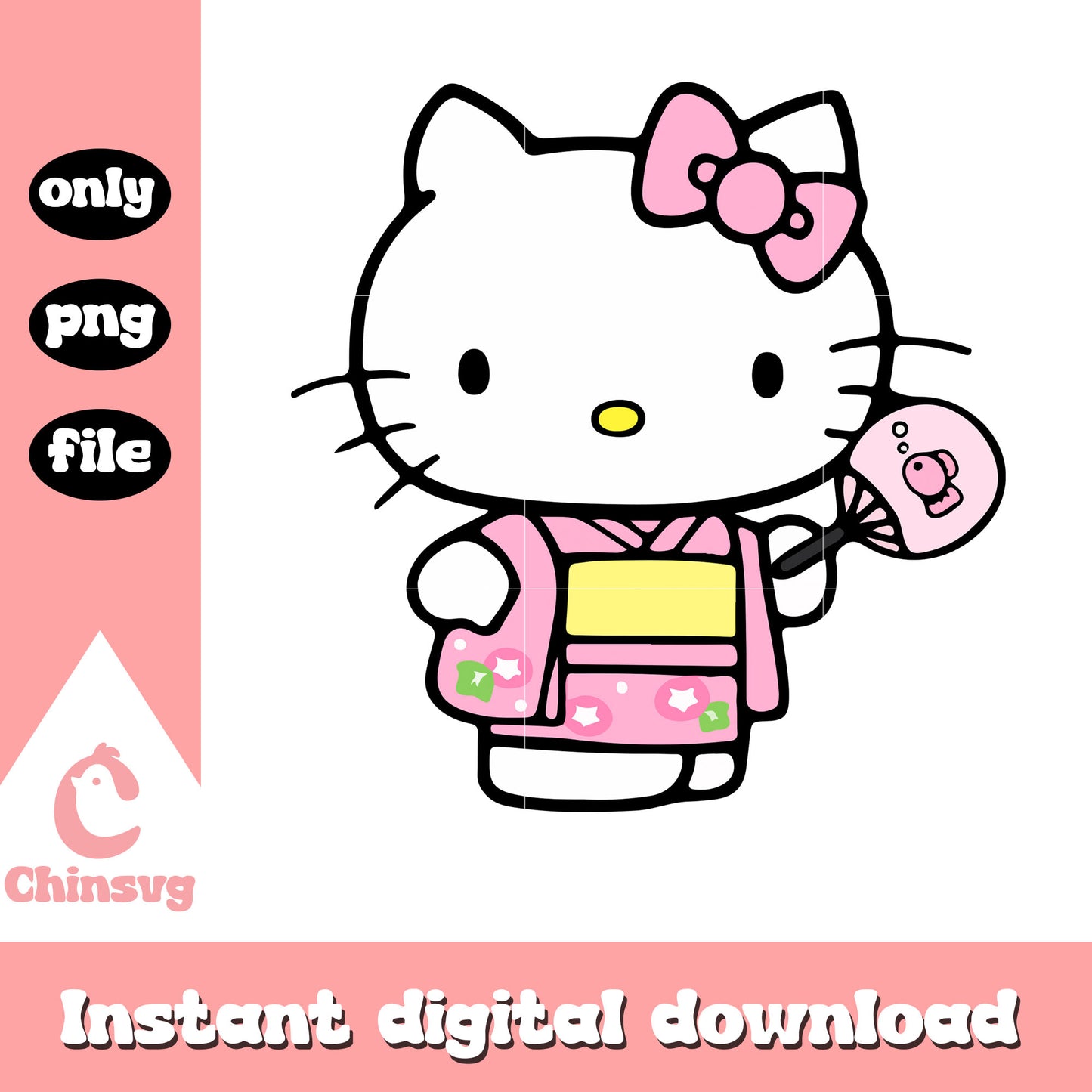 Hello kitty kimono costume png, hello kitty costume png