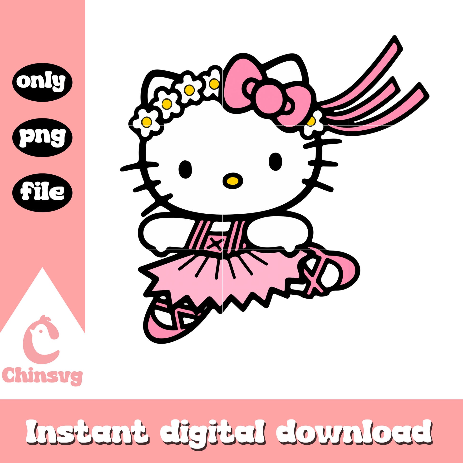 Hello kitty pink dress png, pink hello kitty png, sanrio characters png