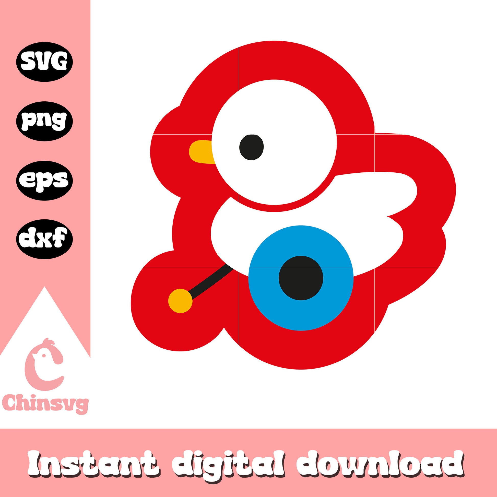 Hello kitty red bird svg, hello kitty bird​​ svg, kitty cat svg