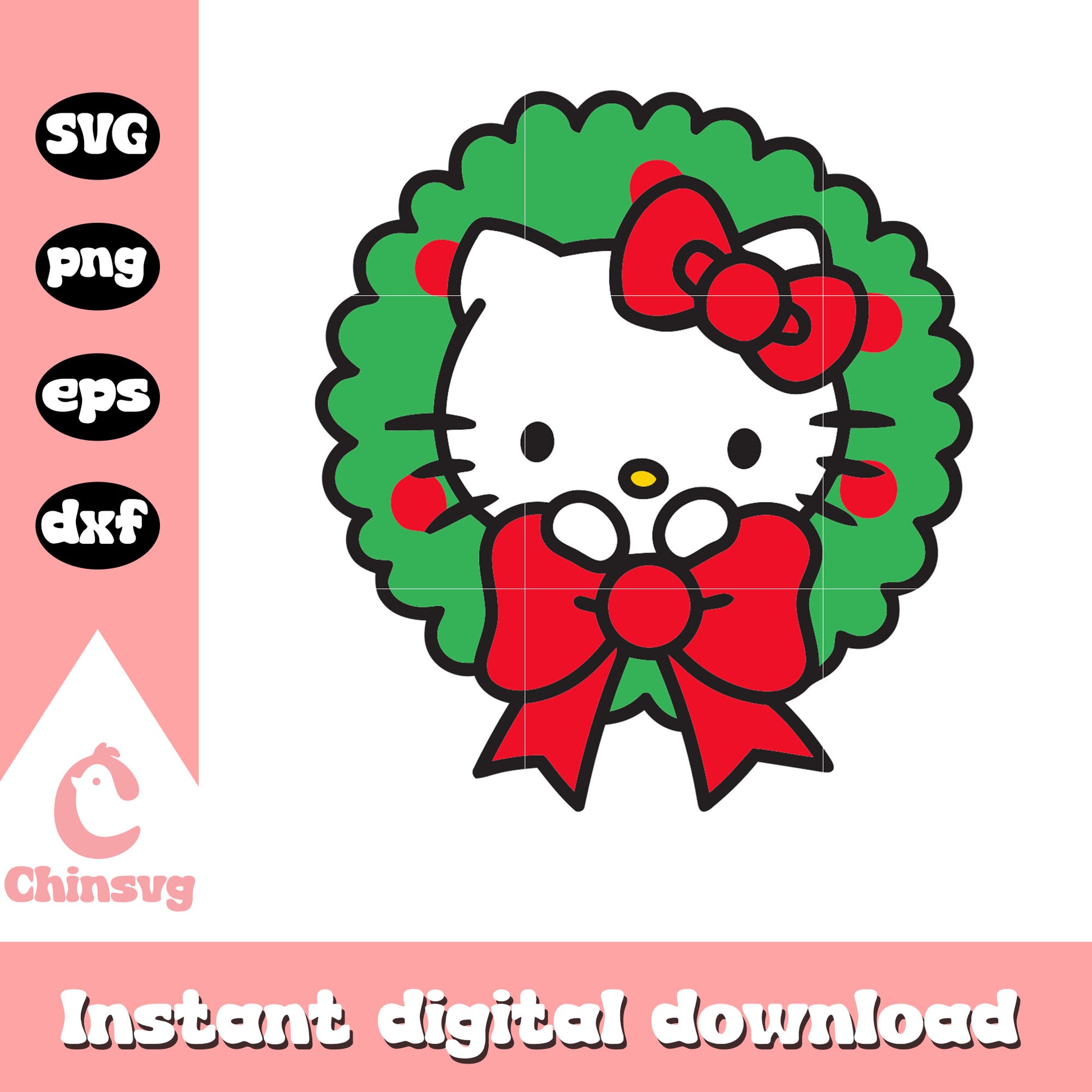 Hello kitty red bow tie tree svg, hello kitty bow tie svg