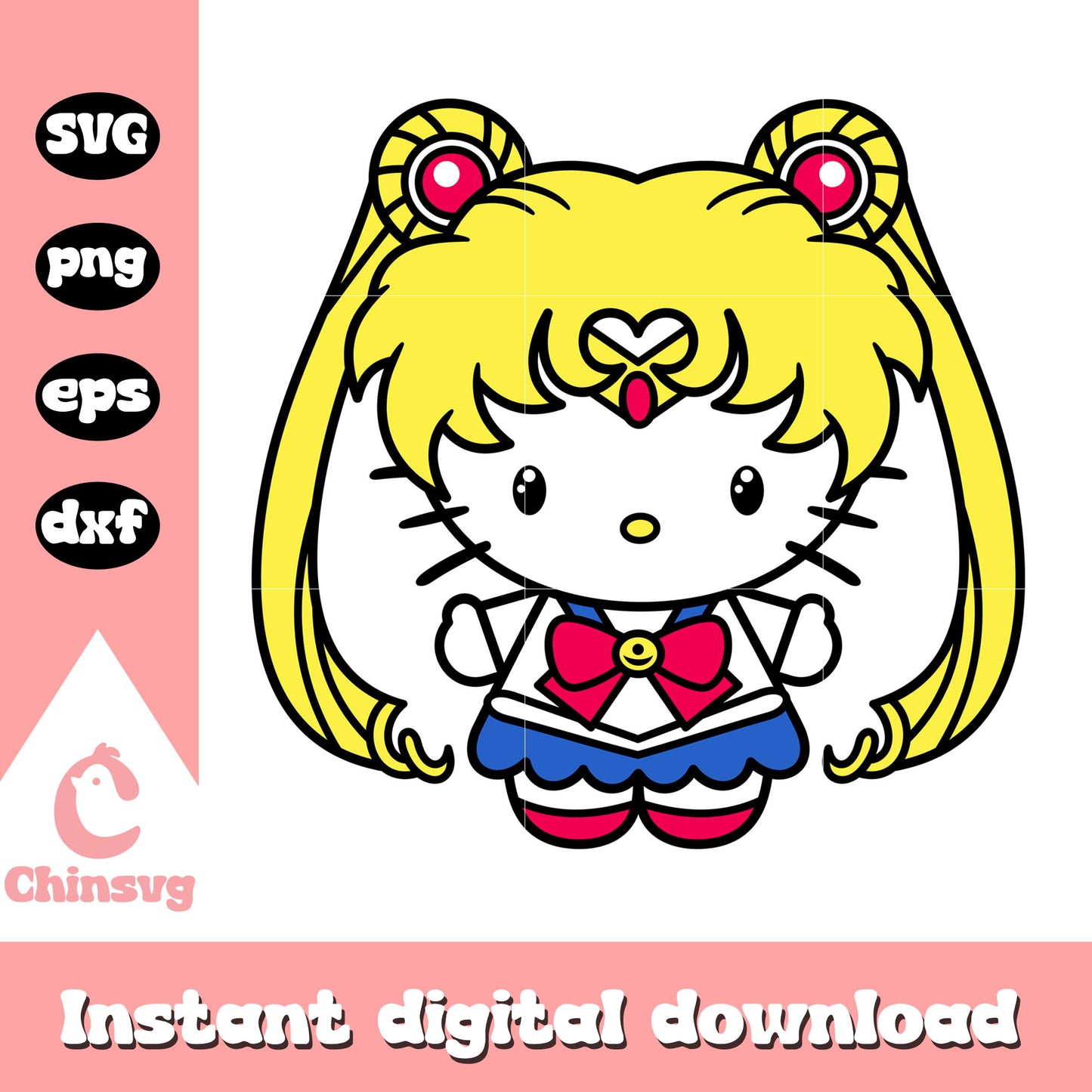 Hello kitty sailor moon svg, hello kitty svg, sanrio cartoon svg