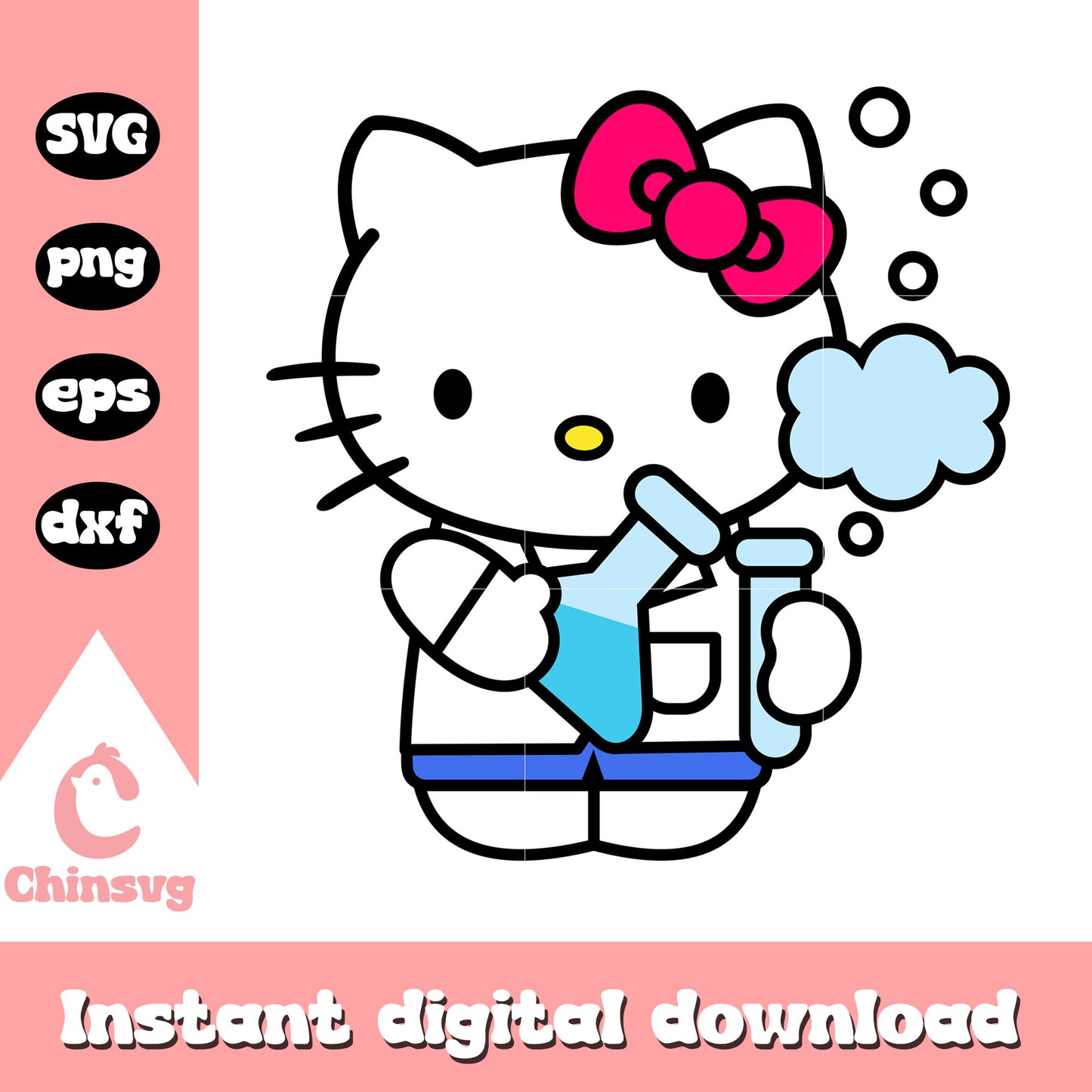 Hello kitty scientist svg, hello kitty svg, sanrio cartoon svg