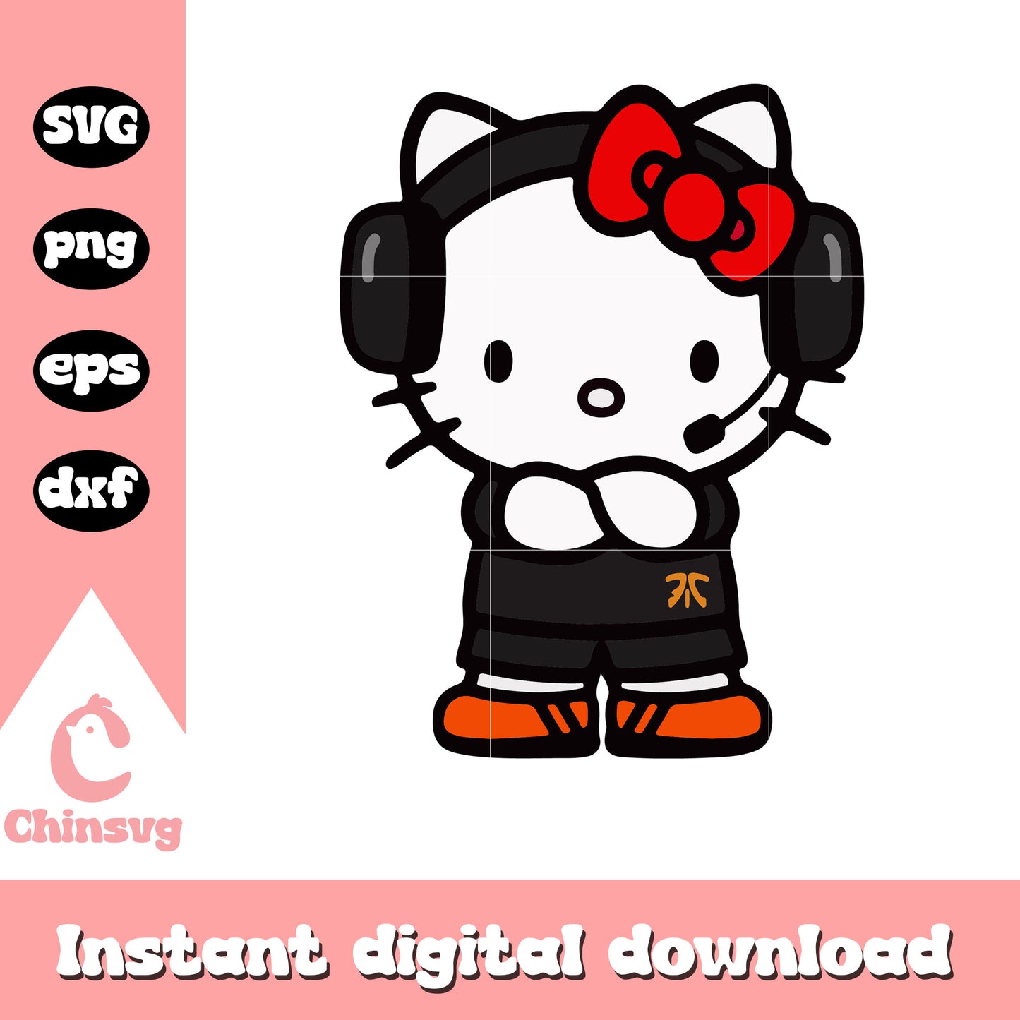 Hello kitty singer costume svg, hello kitty costume svg