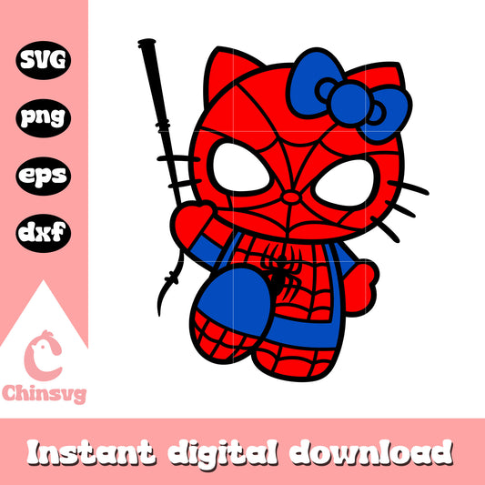 Hello kitty spider man svg, hello kitty svg, sanrio cartoon svg