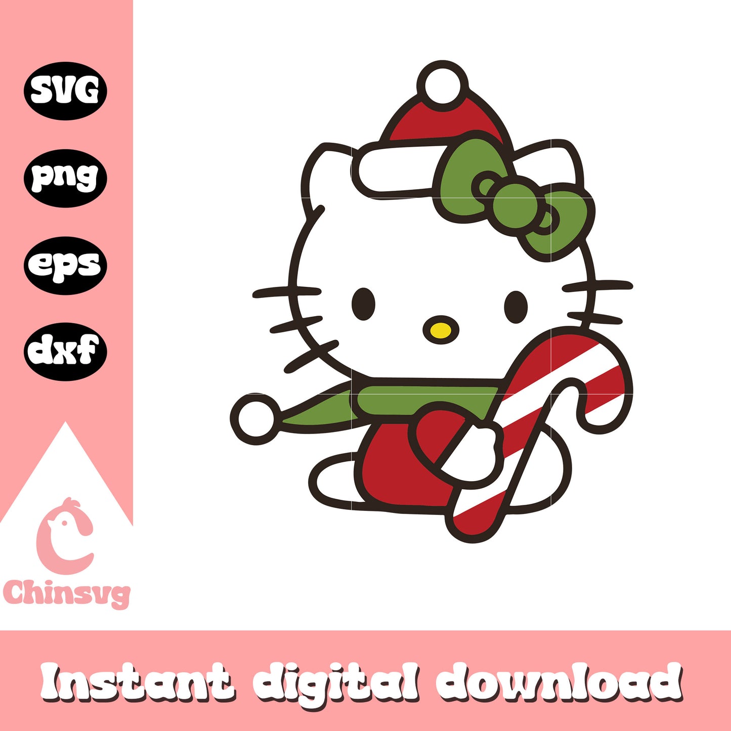 Hello kitty winter costume svg, hello kitty winter svg, kitty cat svg