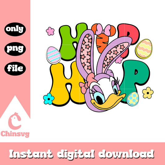 Hip hop daisy duck character face png, easter day png, hip hop png