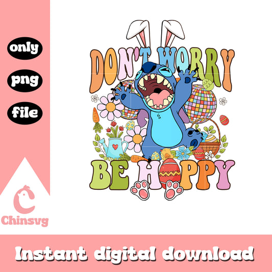 Horror stitch easter day png, easter eggs png, stitch png