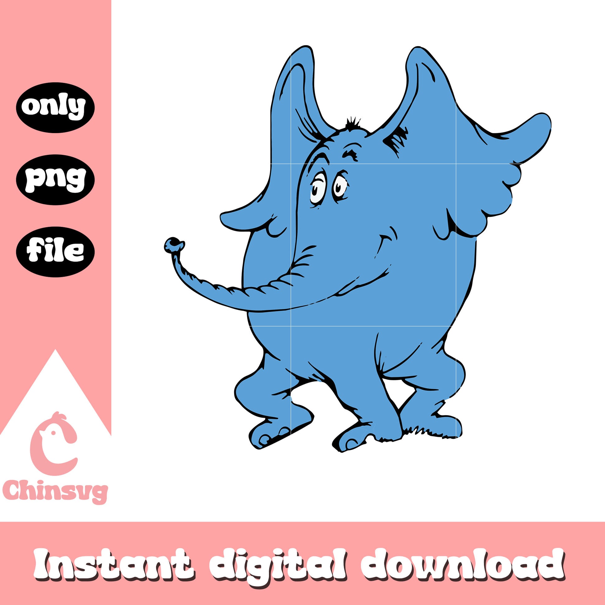 Horton character png, dr seuss horton png, cartoon character png