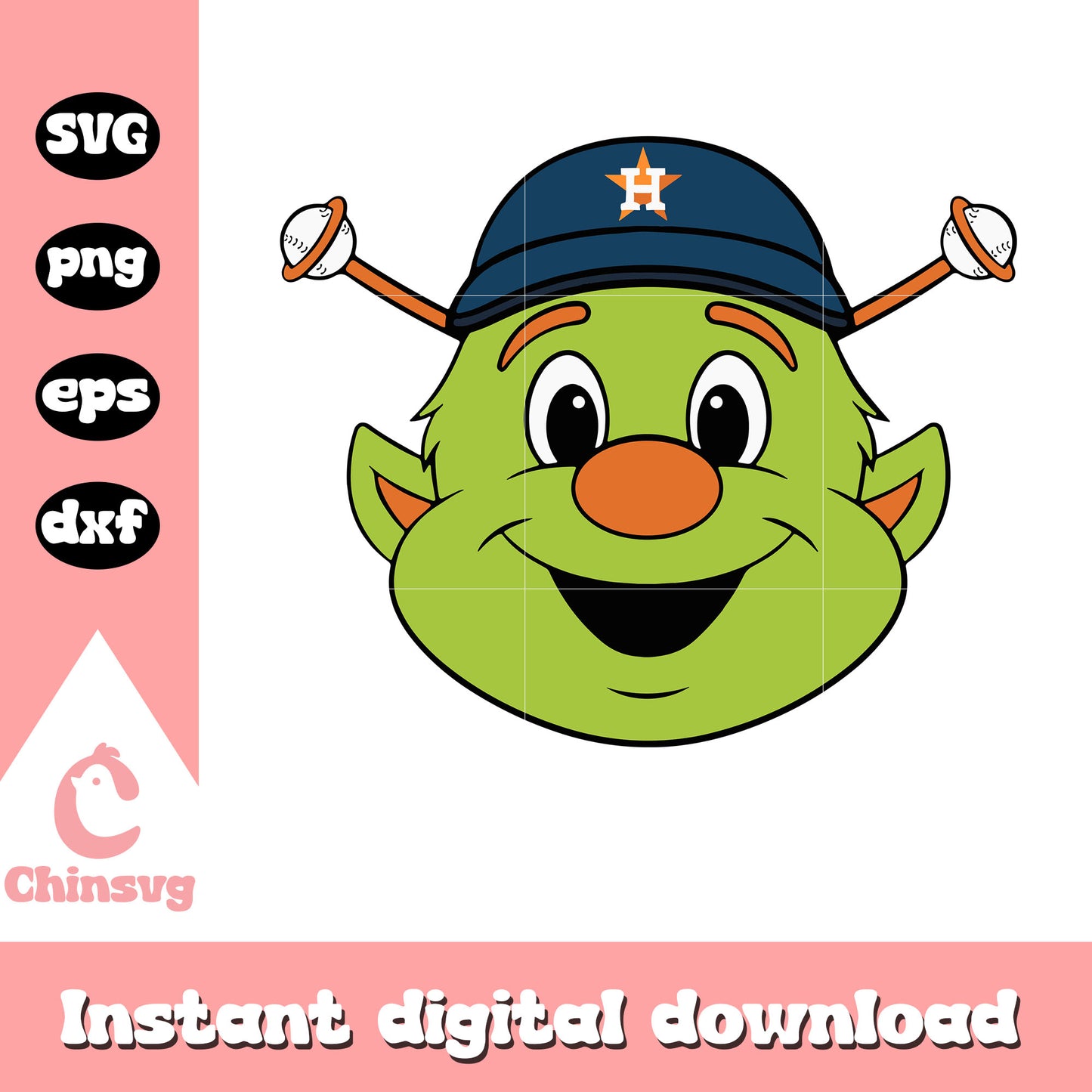 Houston astros orbit mascot svg, Houston astros svg, mascot svg