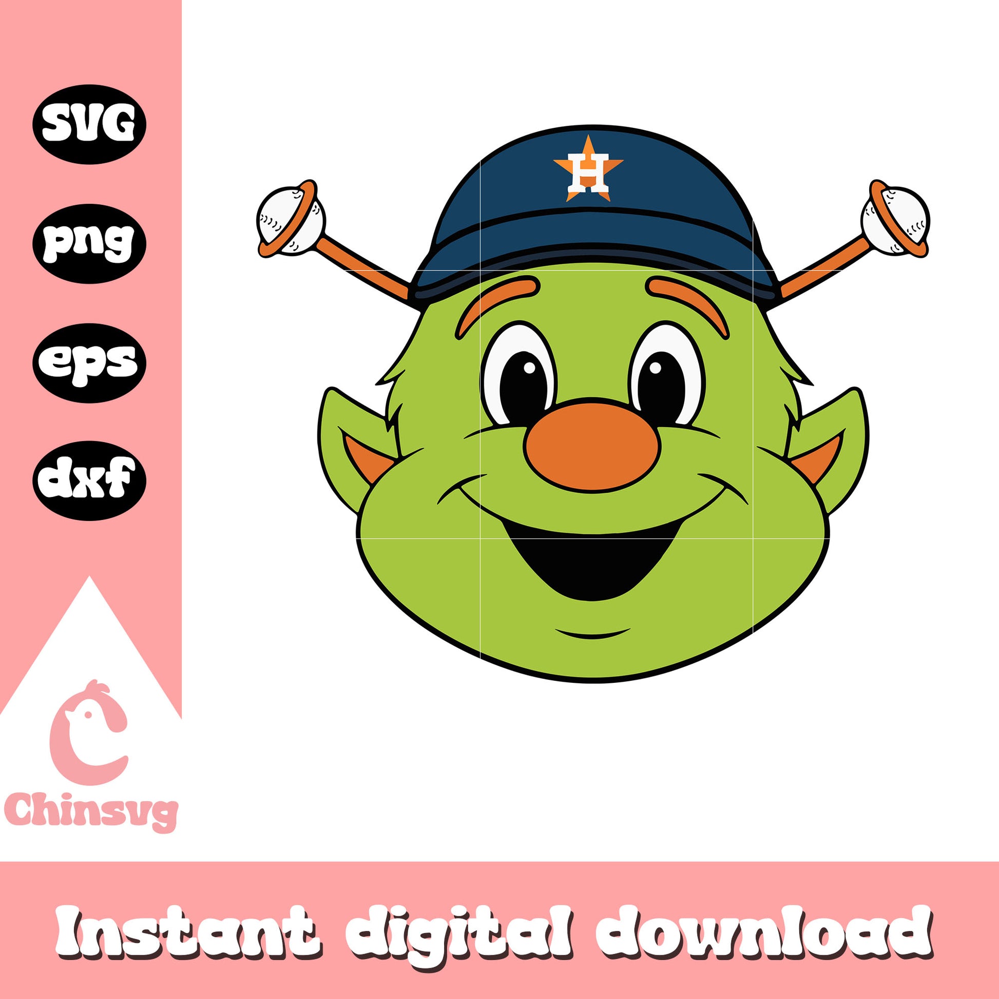 Houston astros orbit mascot svg, Houston astros svg, mascot svg