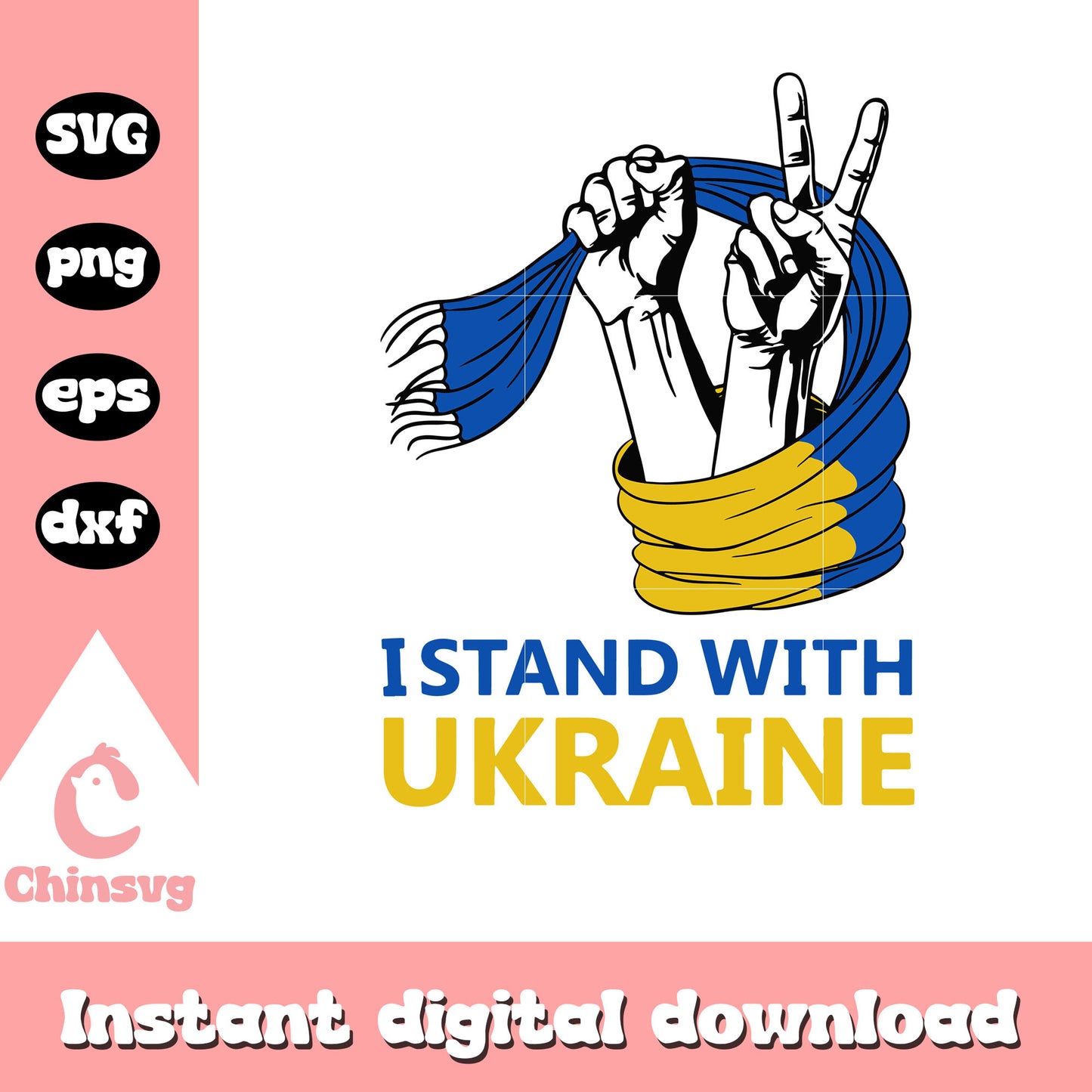 I Stand With Ukraine Hand svg, Ukraine Hand svg, symbol svg