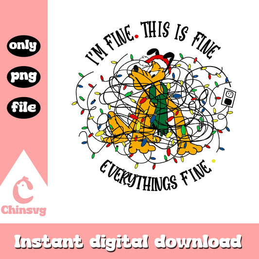 I'm fine this is fine everything is fine png, pluto christmas png