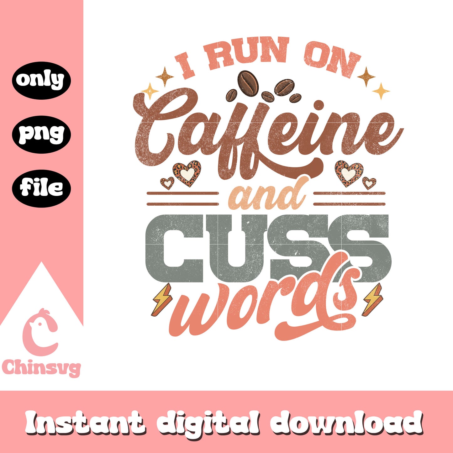 I run in caffeine and cuss word png, cuss word png, caffeine png