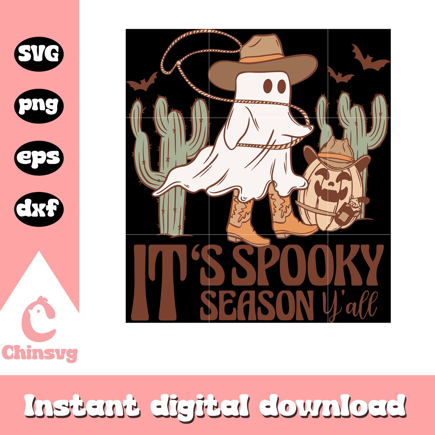 It's spooky season y'all svg, cowboy svg, halloween svg